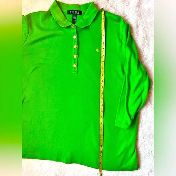 Lauren by Ralph Lauren Green Shirt Women Plus Size 1X - Picture 6 of 7